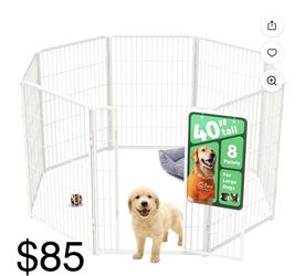 FXW Homeplus Indoor Off-Leash Dog Playpen - Stress-Free and Safe Play, Heavy-Duty 40-Inch 8-Panel Dog