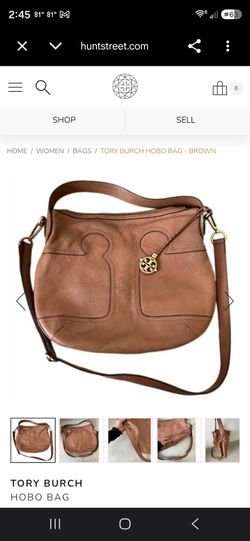Tory Burch Brown Leather Hobo Bag