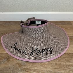 NWOT David and Young “Beach Happy” Packable Sun Visor Wide Brim Summer Hat