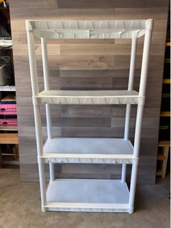 4-tier plastic shelves