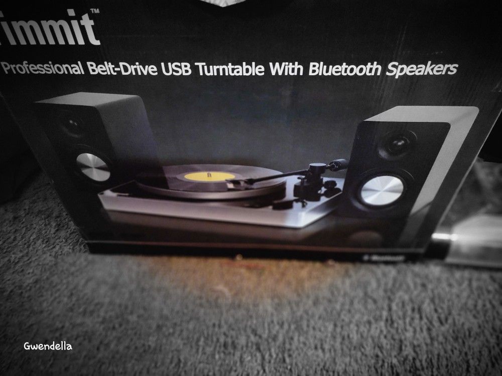 Timmit Professional Belt Drive Usb Turntable With Bluetooth Speakers