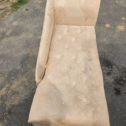 Beige velcro plush Chaise Lounge with Authentic Supports