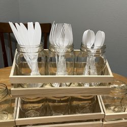 Farmhouse Wooden Flatware Caddy