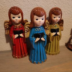 Vintage Set Of 3 Angels Figurines 