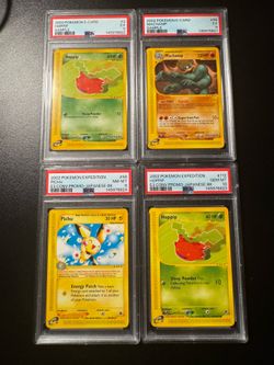 PSA Graded Pokemon Lot – 2002 E-Card & Expedition Japanese Back Promos