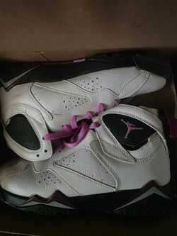 Air Jordan 7 White Purple Sneakers