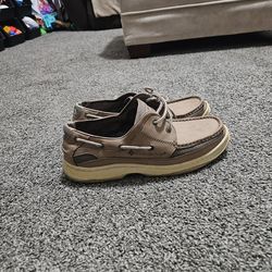 Columbia QuadDensity Boat Shoes Men’s 10.5 Brown Leather Casual Deck Shoes