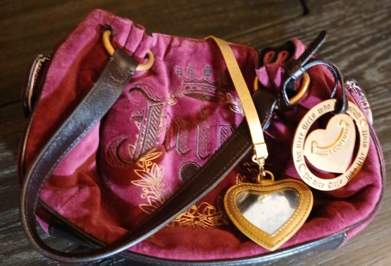 Pre-Loved Vintage Authentic Velour Juicy Couture Luxury Purse $215