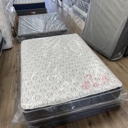 Full Size Pillow Top Mattress Only  $169 Or $195 With Box Springs
