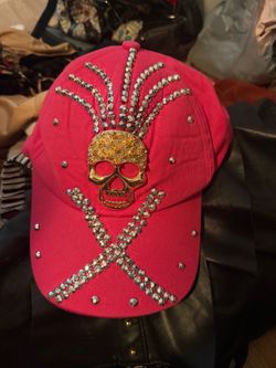 Never used - bling skull hat