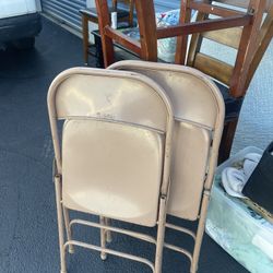 2pc Metal Folding Chair