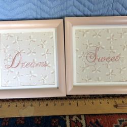 Framed Sweet Dreams Wall Decor