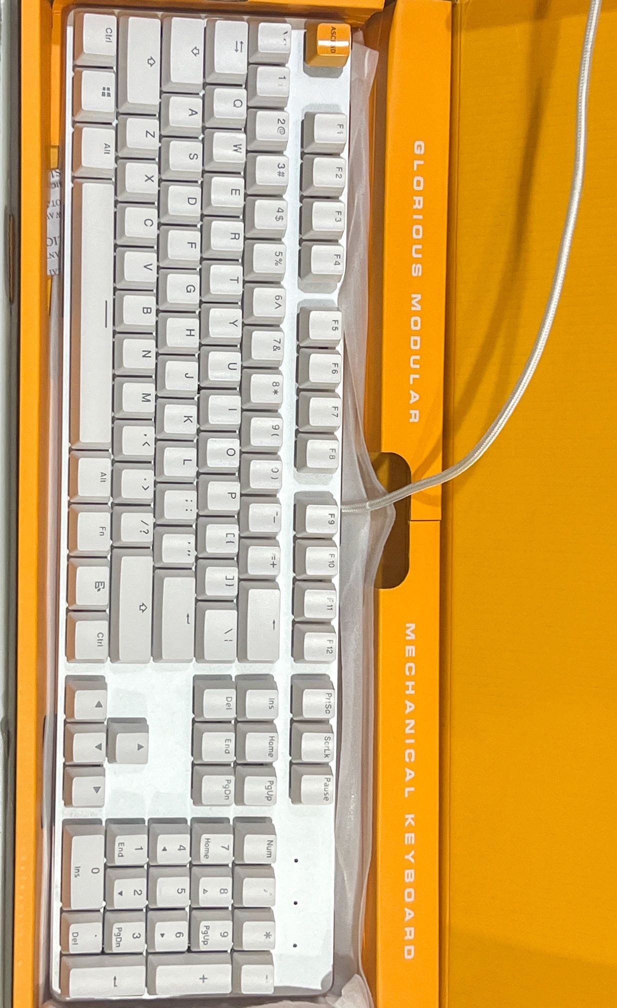 Glorious White Gaming Keyboard RGB