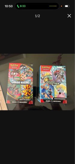 Brand new Pokémon journey together, mega evolutions chaos rising booster bundles, not pikachu, charizard, 30th anniversary ebt