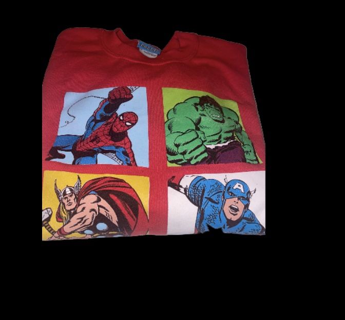 Vintage FREEZE Marvel Superhero Crew neck Sweatshirt Red Size Medium