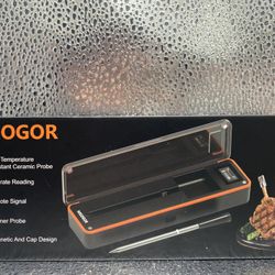 Smart Wireless Meat Thermometer Ultra-Thin Probe Sensor for BBQ Grill Nigogor