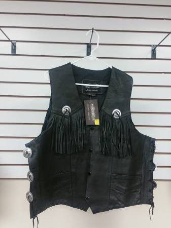 VEST Leather motorcycle club cutz brand new