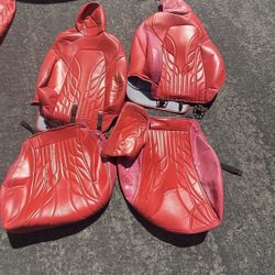 Red Leather Seat Covers , Pick Up Only