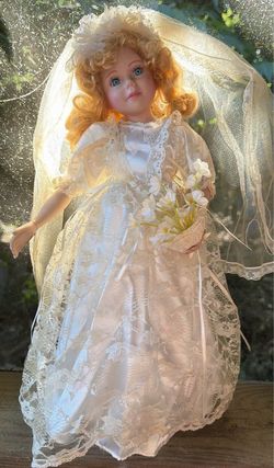 Angel and bride porcelain doll lot