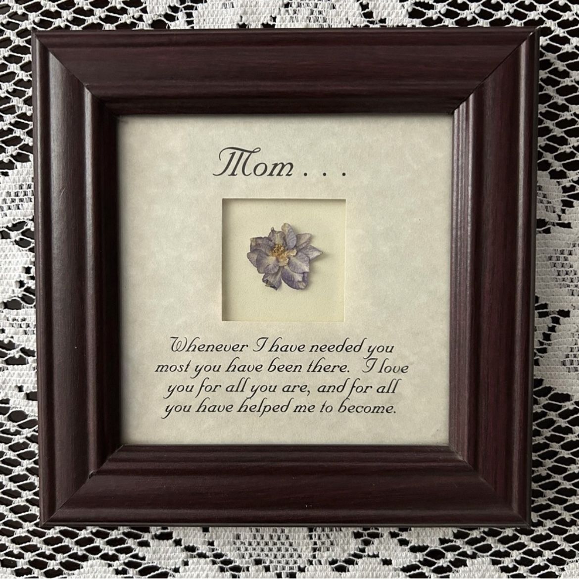 “Mom…” Framed Shadowbox