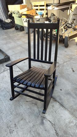 Black Wood Slat Rocking Chair ( new , unused)