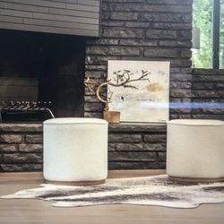 NEW 360 Degree Swivel Padded Ottoman Stool Seating Seat