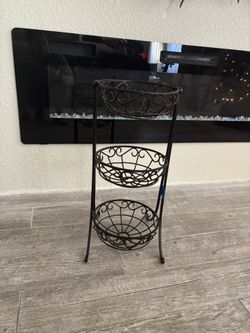 3 Tier Wrought Iron Basket