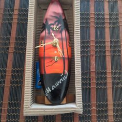 Surfboard Clock New Working Condition.