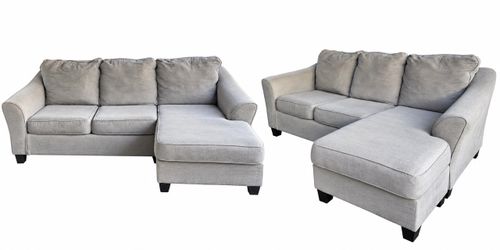 Gray Fabric Sectional Sofa with Chaise