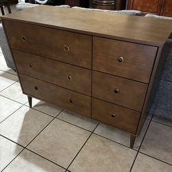 ( Durable ) 6 Drawer Brown Dresser 