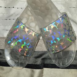 Clear Coach Jelly Sandals 