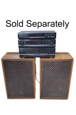 Vintage Sansui SP-3200A 4-Way 5-Speaker System Lattice Grille Japan Tested Working Great