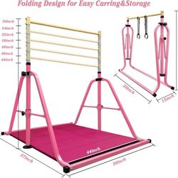 Pink Adjustable Gymnastic Bar