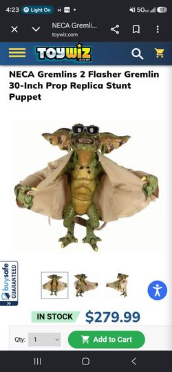 NECA Gremlins 2 Flasher Gremlin 30" Prop Replica Stunt Puppet – Rare