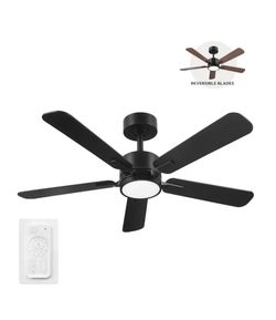 NEW Harbor Breeze
Northbrook 42-in Matte Black with Matte Blades LED Covered Outdoor Ceiling Fan