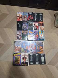 23 Vintage VHS Movies Lot - Halloween III, Goosebumps, Disney, Beetlejuice, Jurassic Park