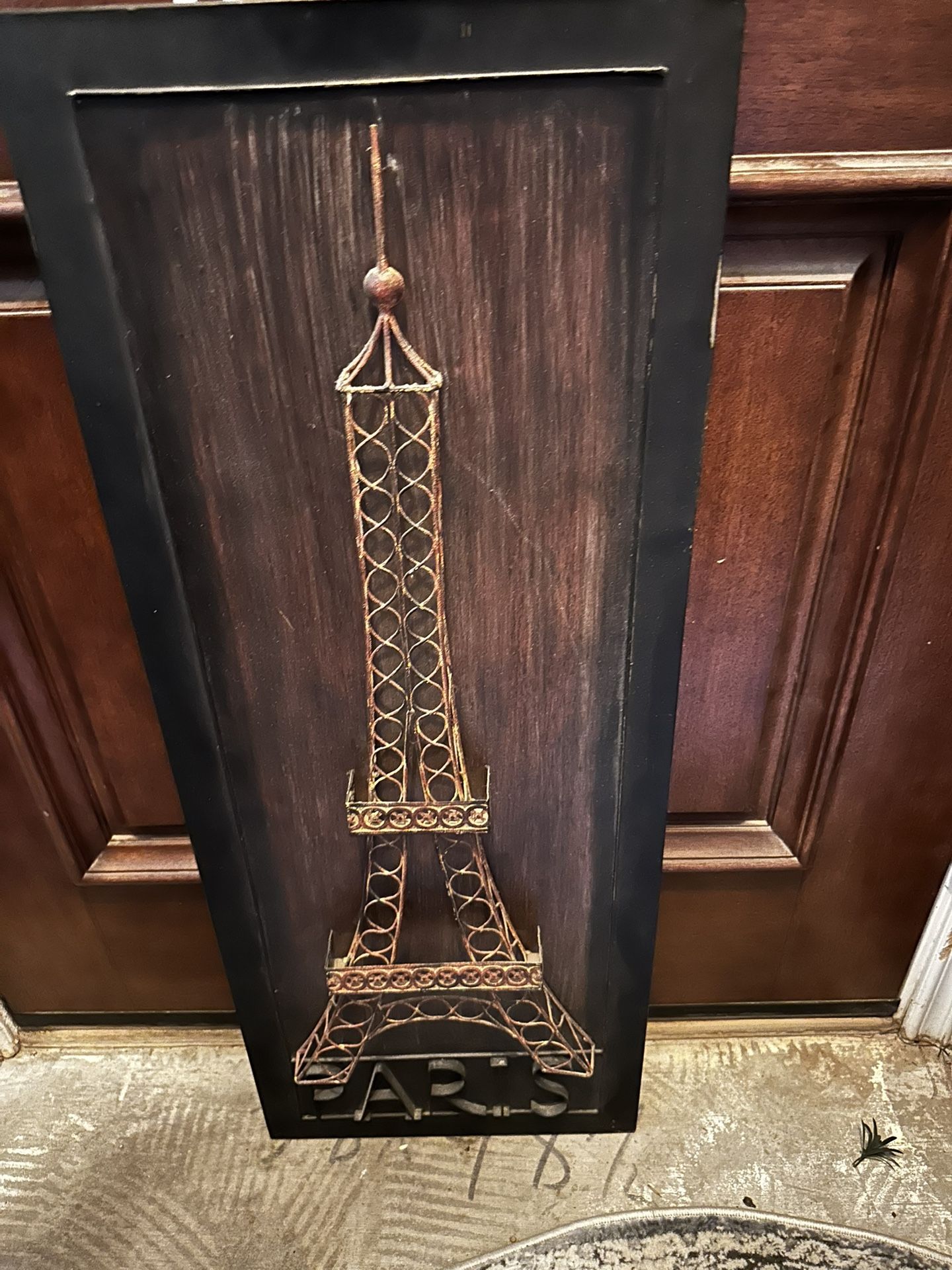 3-D Metal Eiffel Tower Wall Decor