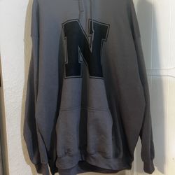 Grey And Black Nebraska Cornhuskers Hoodie