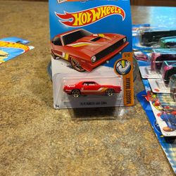 Hot Wheels Muscle Mania 5/10 (2015) '70 Plymouth Aar Cuda Red Toy Car 125/250