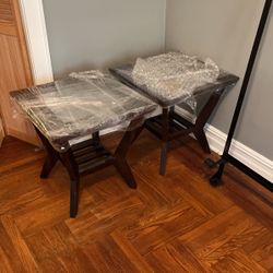 Glass End Table  