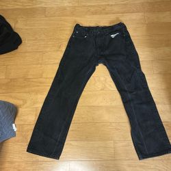 Black Levi 505 Jeans 34x32