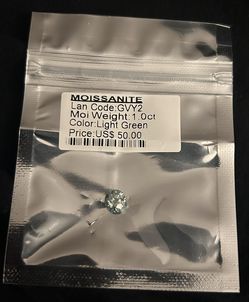 Moissanite (Lab Made Diamond) $40