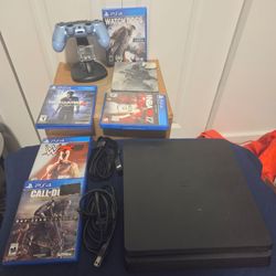 PS4 Slim Console Bundle with Games and Controller