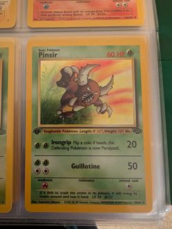 Pokemon Jungle 1st Edition Holo Pinsir 9/64 Potential PSA 10
