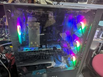 Gaming PC Intel Core i7-6th  , 16GB DDR4 Ram, 256GB SSD + 500GB Hard drive, Sapphire RX 570 4GB Graphics, 4 ARGB Fans , Windows 11 Home , K