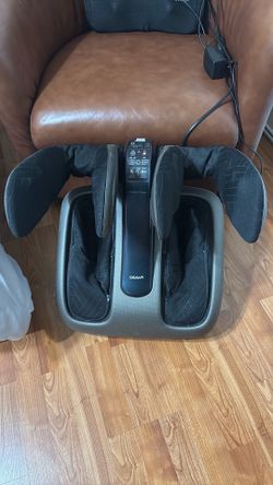 OSIM uCozy 3D Neck & Shoulder Massager and OSIM uSqueez 2 Smart foot and leg massager.
