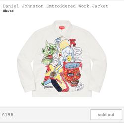 Supreme Daniel Johnston Embroidered Work Jacket White Large