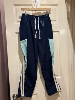 Navy Blue Track Pants 16Y Mint Panels White Stripes