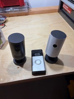 Ring Video Doorbell and Two Security Cameras