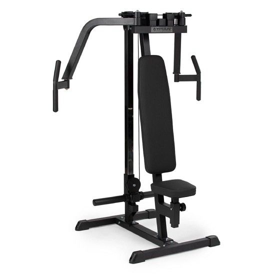 Titan Fitness Plate-Loaded Pec Fly and Reverse Delt Machine, Rated 300 LB